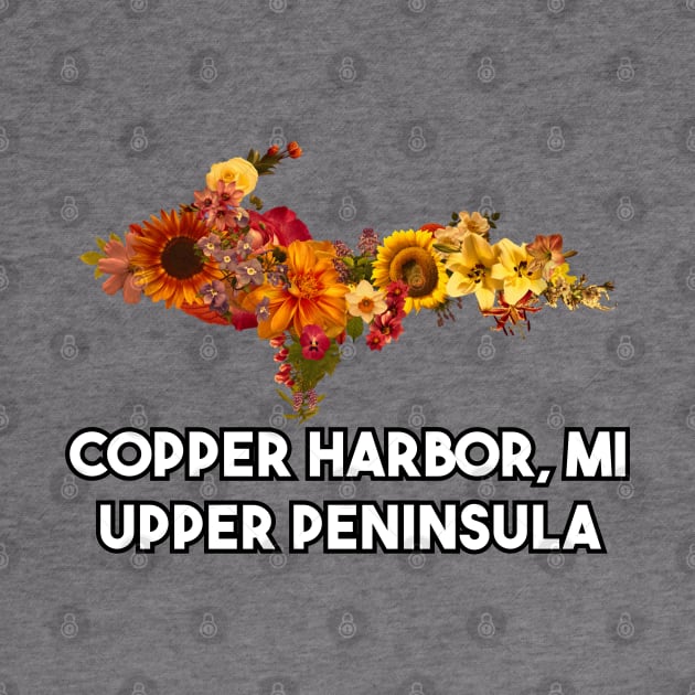 Floral Copper Harbor UP Logo by The Yooper Life